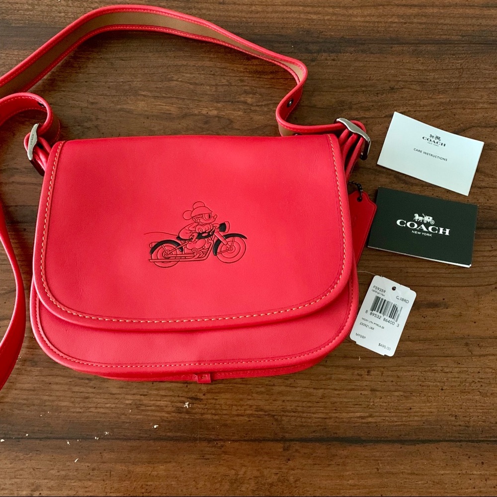 Disney x Coach Mickey Mouse Patricia Saddle Bag